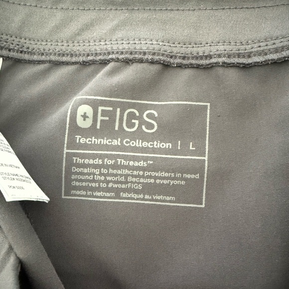 Figs Women's Charcoal Gray High Waist Zamora Jogger Scrub Pants. Sz. L EUC - Picture 11 of 12